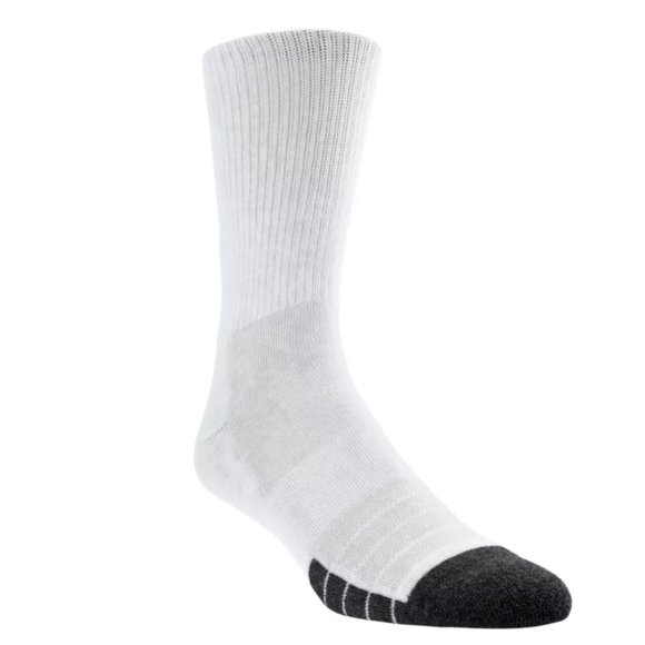 Under Armour 6 Pairs Performance Socks White Youth Size 13.5-4 1348012 100 - Picture 4 of 5